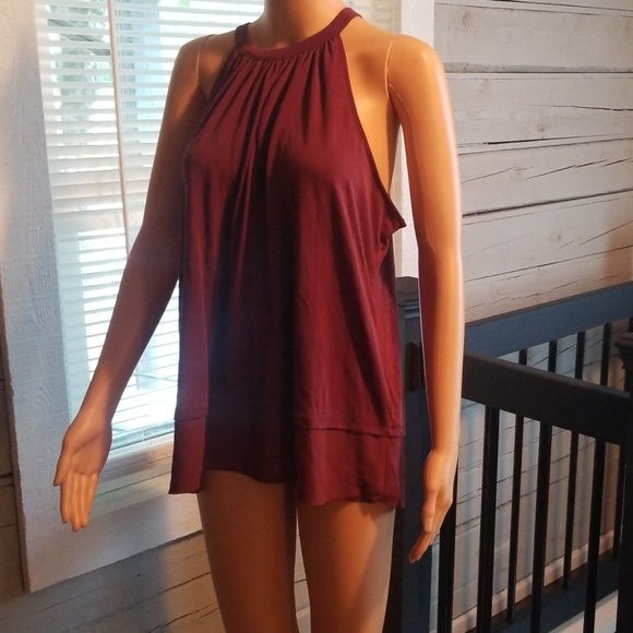 LOFT Tops - LOFT Outlet Maroon tank 0116